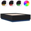 vidaXL Bed Frame with LED without Mattress Black 120x190 cm