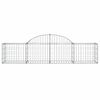 vidaXL Arched Gabion Baskets 6 pcs 200x50x40/60 cm Galvanised Iron