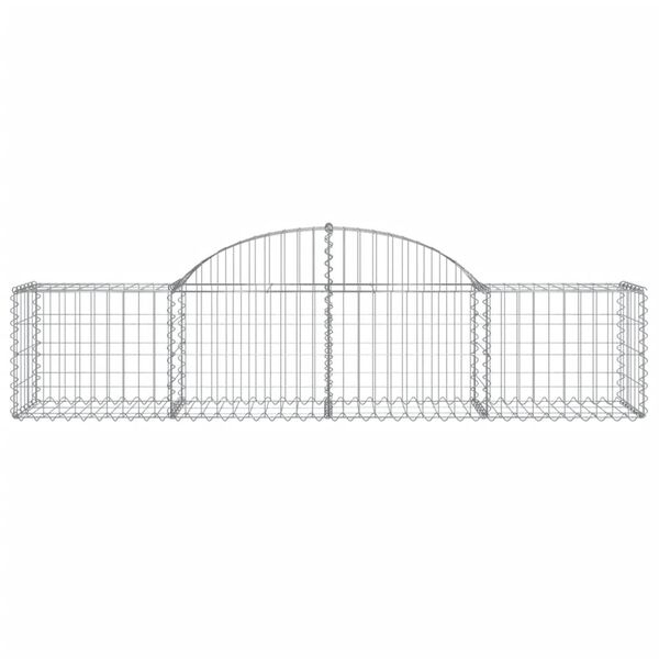 vidaXL Arched Gabion Baskets 6 pcs 200x50x40/60 cm Galvanised Iron