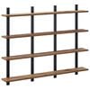 vidaXL Wall Shelf Old Wood 102 x 13.5 x 80 cm Engineered Wood