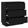 vidaXL Bedside Cabinet Black Oak 71 x 34.5 x 75 cm Engineered wood