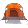 vidaXL Family Tent Tunnel 8-Person Grey and Orange Waterproof