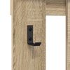 vidaXL Wall-Mounted Coat Rack with Mirror Sonoma Oak 100 x 10 x 100 cm