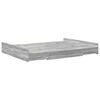 vidaXL Storage Bed Frame Grey Sonoma 135 x 190 cm Engineered Wood
