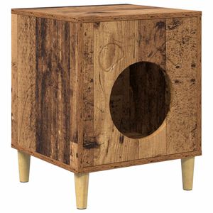 vidaXL Cat House Old Wood 42.5 x 40 x 53 cm Engineered Wood