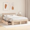 vidaXL Bed Frame with Headboard Brown 160 x 200 cm Solid Pine Wood