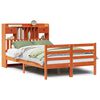 vidaXL Bookcase Bed without Mattress Wax Brown 120x190 cm Small Double Solid Wood Pine