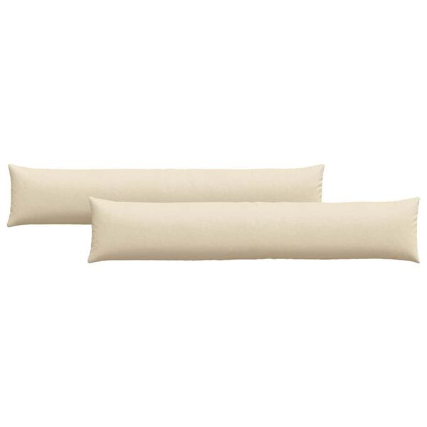 vidaXL Sofa Pillows 2 pcs Cream 200 x 40 cm Fabric