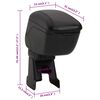 vidaXL Car Armrest Black 13x31x(31-44) cm ABS