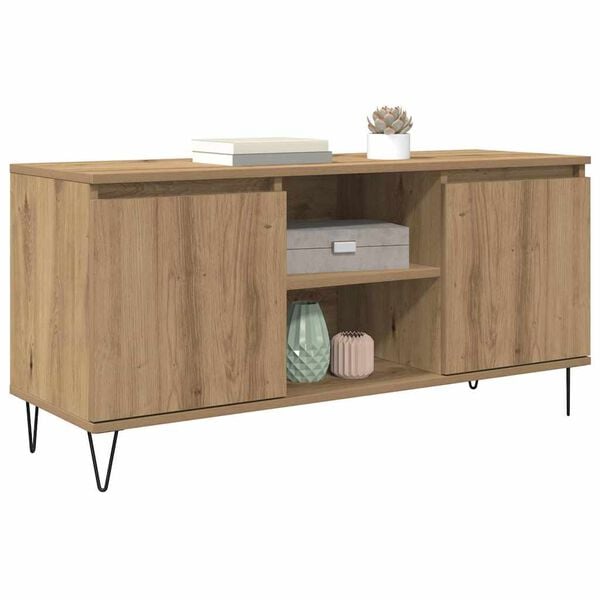 vidaXL TV Cabinet Artisan Oak 104 x 35 x 50 cm Engineered Wood