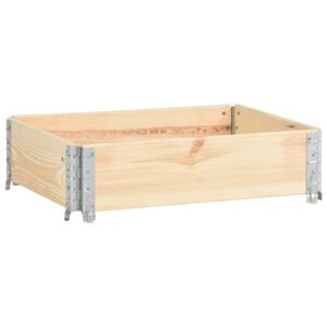 vidaXL Pallet Collar 60x80 cm Solid Pine Wood