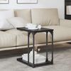 vidaXL Side Table with Shelf Black Oak 50 x 35 x 52 cm Engineered Wood