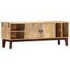 vidaXL TV Cabinet 130x30x46 cm Solid Rough Mango Wood