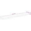 vidaXL Wall Shelf 140x20x2.5 cm Rectangular Solid Wood Acacia Live Edge