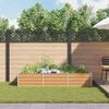vidaXL Garden Raised Bed 240x80x45 cm Galvanized Steel Silver