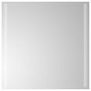 vidaXL LED Bathroom Mirror Transparent 60 x 60 cm Tempered Glass