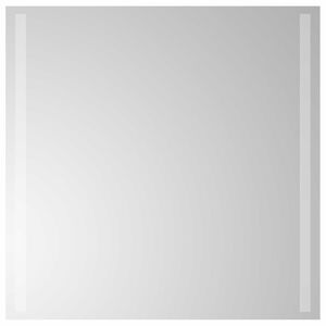 vidaXL LED Bathroom Mirror Transparent 60 x 60 cm Tempered Glass