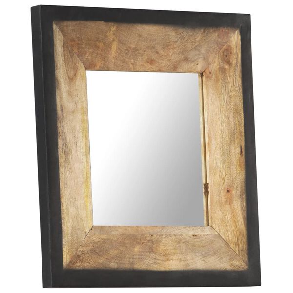 vidaXL Mirror 50x50 cm Solid Mango Wood