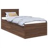 vidaXL Bed Frame with Headboard Brown Oak 120 x 200 cm Engineered Wood