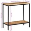 vidaXL Console Table 70x35x70 cm Solid Rough Wood Mango