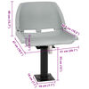 vidaXL Boat Seat with Pedestal 360&deg; Rotatable