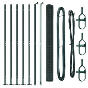 vidaXL Welded Wire Fence with Concrete Base 10 x 1.4 m (W x H)