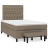 vidaXL Box Spring Bed with Mattress Taupe 120x200 cm Fabric
