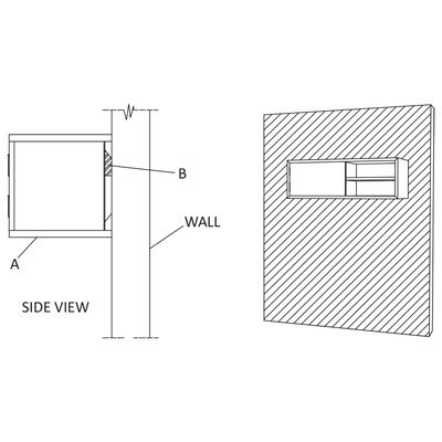 vidaXL Wall-mounted TV Cabinet 90x30x30 cm Solid Teak Wood