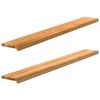 vidaXL Window Sills 2 pcs Light Brown 160x20x2 cm Solid Wood Oak