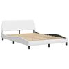 vidaXL Bed Frame without Mattress "Zadar" White 120x200 cm Faux Leather