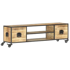 vidaXL TV Cabinet 130x30x39 cm Solid Mango Wood