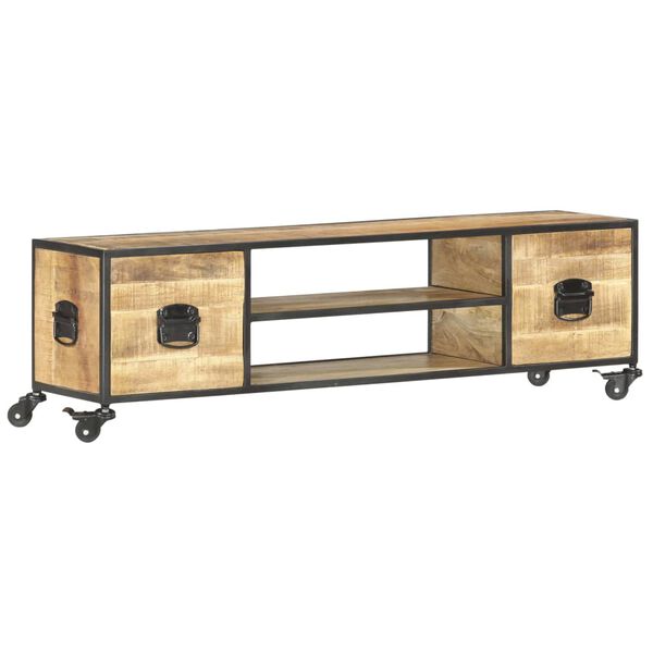 vidaXL TV Cabinet 130x30x39 cm Solid Mango Wood