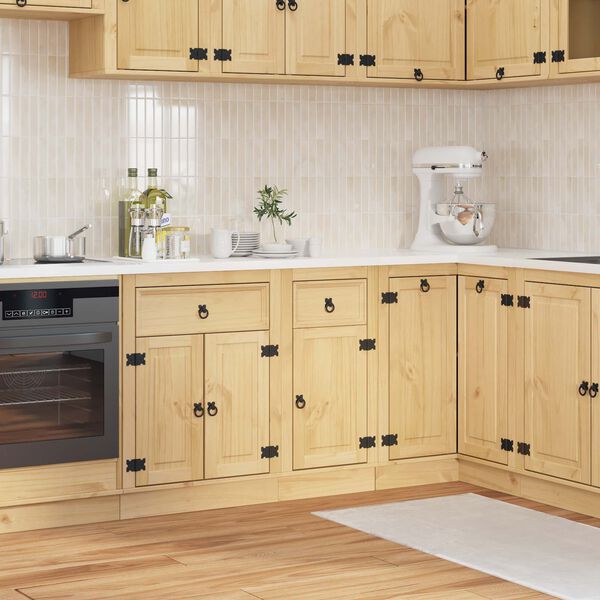 vidaXL Cabinet with Drawer Honey 40 x 46 x 81.5 cm Solid Pine Wood