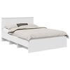 vidaXL Bed Frame with Headboard White 140 x 200 cm Engineered Wood