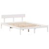 vidaXL Bed Frame without Mattress White 135x190 cm Double Solid Wood Pine