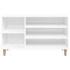 vidaXL Shoe Cabinet High Gloss White 102x36x60 cm Engineered Wood