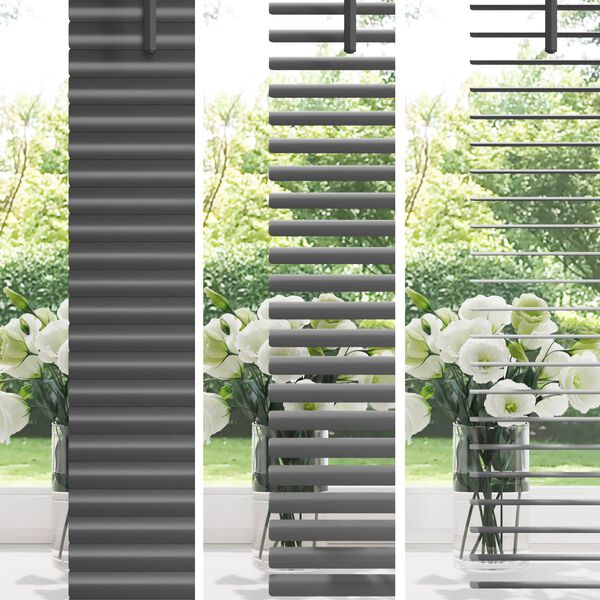 vidaXL Venetian Blind Manual Adjustable Silver Grey 213 x 60 cm PVC