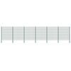vidaXL Fence Panel with Posts Iron 1040x200 cm Green