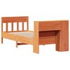 vidaXL Bookcase Bed without Mattress Wax Brown 75x190 cm Small Single Solid Wood Pine