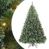 vidaXL Artificial Christmas Tree with 300 LEDs Green 210 cm PE and PVC