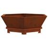 vidaXL Fire Pit Brown 75 x 75 x 28 cm Weathering Steel