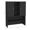 vidaXL Washing Machine Cabinet Black 70.5x25.5x90 cm