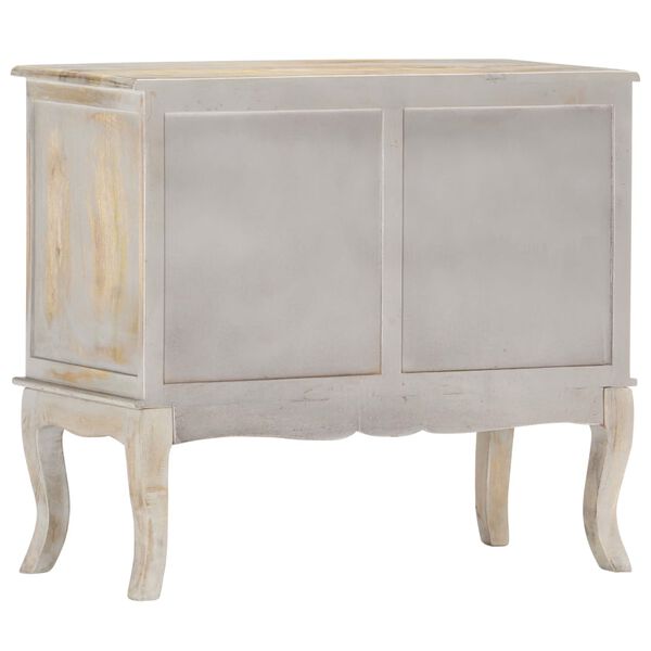 vidaXL Sideboard Grey 80x35x70 cm Solid Mango Wood