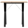 vidaXL Dining Table Y-Frame 80x50x75 cm Solid Wood Pine and Steel