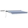 vidaXL Electric Retractable Awning Blue and White 2.5 x 2 m