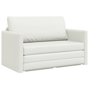 vidaXL Folding Sofa Bed White 124 x 71 x 78 cm Faux Leather