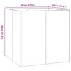vidaXL Planter White 80x80x80 cm Steel