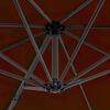 vidaXL Cantilever Garden Parasol with Aluminium Pole Terracotta 300 cm