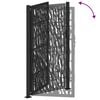 vidaXL Garden Gate Black 100x175 cm Steel Trace Design