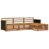 vidaXL Outdoor Sofa Set 4 pcs Natural Solid Acacia Wood